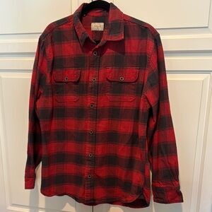 Men’s Red Plaid Flannel Shirt